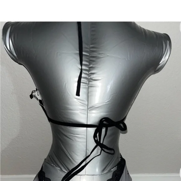 Starry Night Black and Gray Lingerie Set - Picture 10 of 11